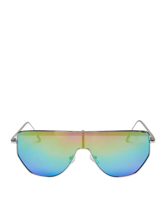 Urban Classics Unisex Sunglasses with Silver Metal Frame and Multicolour Mirror Lens TB6498-04592