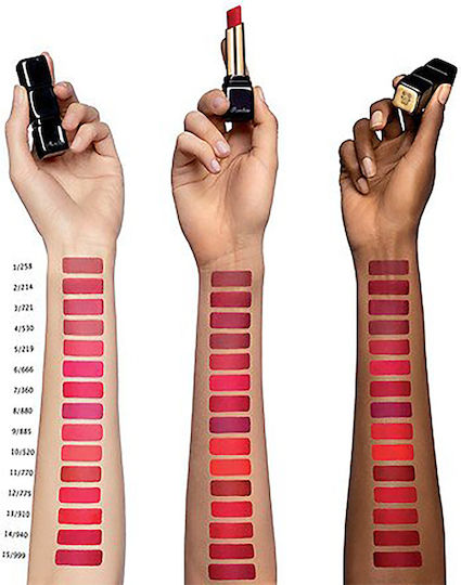 Guerlain KissKiss Tender Matt Lippenstift Matte 880 Caress Pflaume 3,5 g