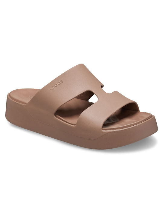 Getaway Women's Summer Platforms in Slipper Style Brown