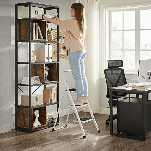 Songmics Ladder Metallic with 3 Steps 105cm