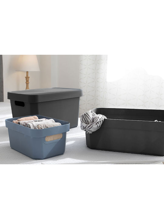 Cyclops Cave Plastic Storage Box with Lid Gray 12.5x26.3x18.3cm 1pcs