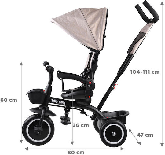 Tiny Bike Pliabil și Tricicletă Pentru Copii 3 în 1 pentru 6 Luni Gri
