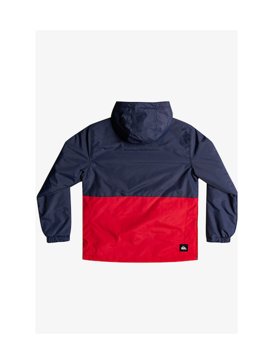 Quiksilver Waterproof Kids Casual Jacket with Hood Navy Blue