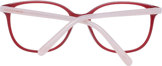 Benetton Weiblich Kunststoff Brillenrahmen Rot BEO1031 238
