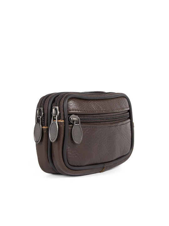 LKmoda Leather Men's Bag Shoulder / Crossbody Brown