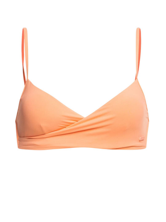 Roxy Padded Triangle Bikini Top with Adjustable Straps Orange