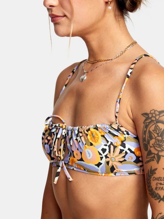 RVCA Triangle Bikini Top Orange Floral