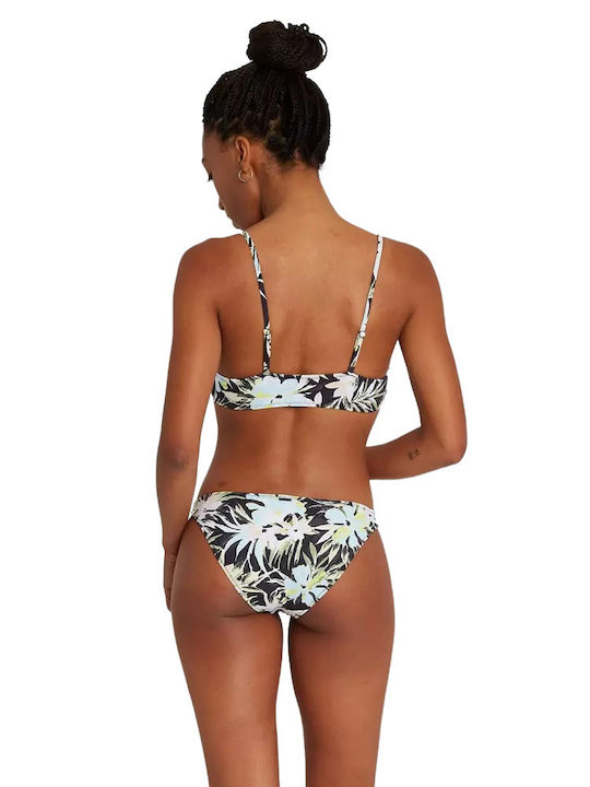 Volcom Bikini Bra with Adjustable Straps Black Floral