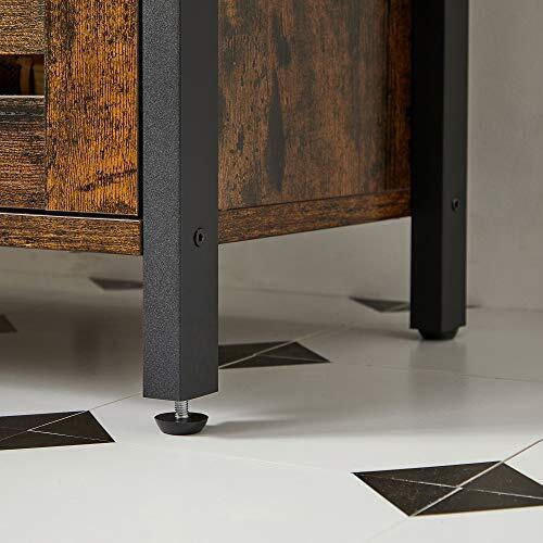 Vasagle Πάγκος χωρίς Νιπτήρα Μ60xΒ30xΥ60cm Rustic Brown and Black