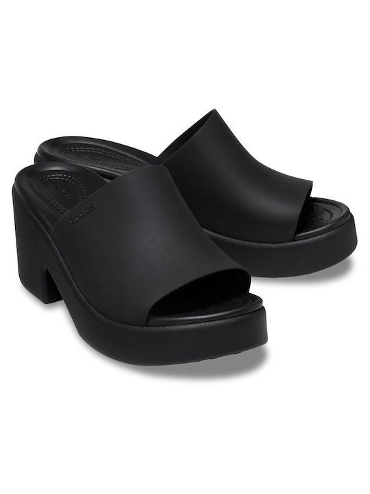 Crocs Brooklyn Mules cu Chunky Scăzut Toc în Negru Culoare