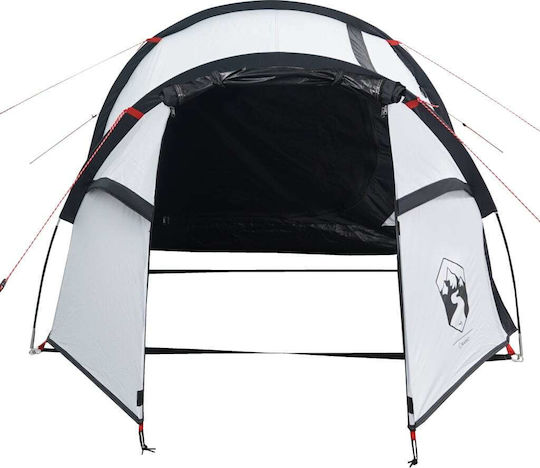 vidaXL Summer Camping Tent Tunnel White with Double Cloth for 3 People 370x185x108cm