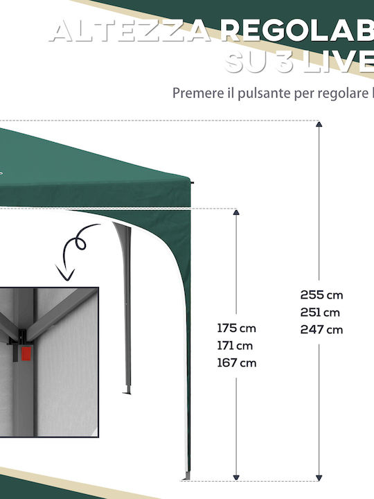 Outsunny Gazebo Garden 3x3m