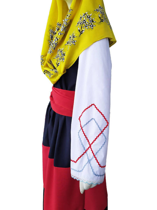 Costum Tradițional Copii Măniatăsă cu colier cu 2 rânduri