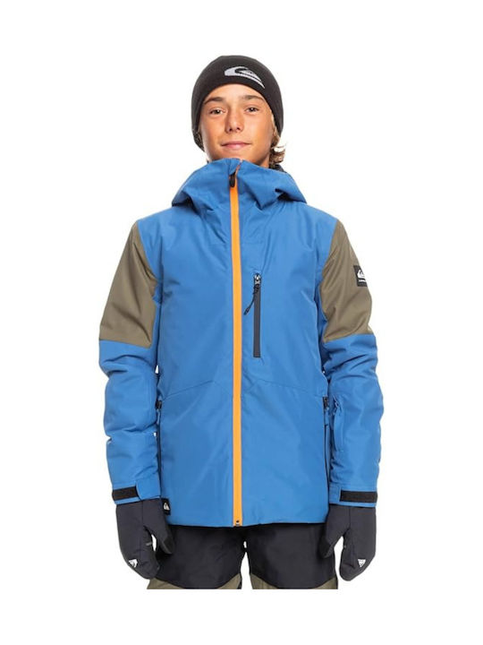 Quiksilver Waterproof Kids Casual Jacket with Lining & Hood Blue