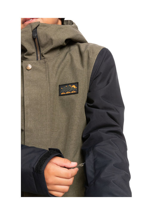 Quiksilver Kinderjacke mit Futter & Kapuze Khaki