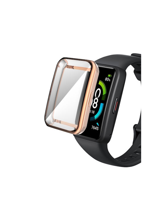 Θήκη Σιλικόνης σε Ροζ Χρυσό χρώμα για το Huawei Band 7
