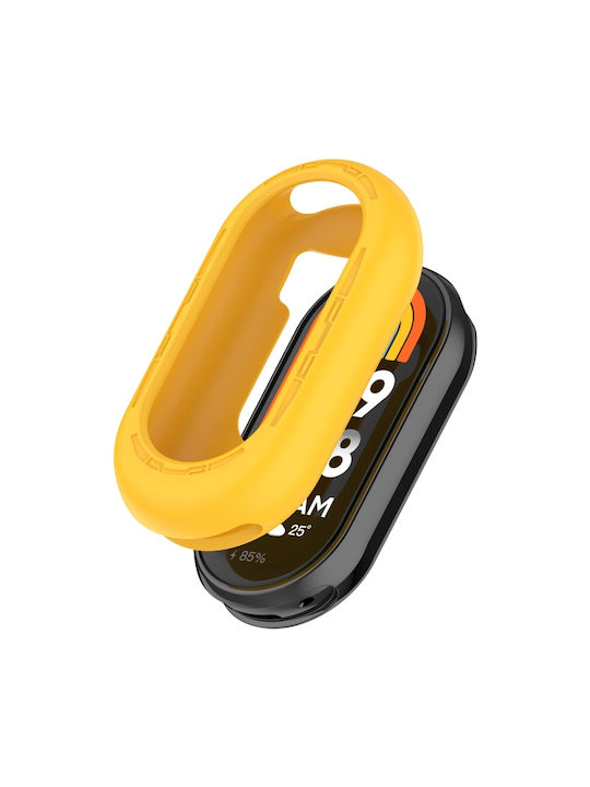 Θήκη Σιλικόνης σε Κίτρινο χρώμα για το Xiaomi Mi Band 8 Θήκη Σιλικόνης σε Κίτρινο χρώμα για το Xiaomi Mi Band 8