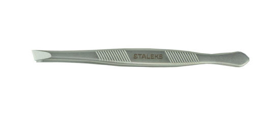 Staleks Eyebrow Tweezer with Slanted Nose Silver
