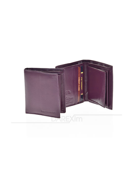 Peterson Small Leather Women's Wallet Cards with RFID Purple