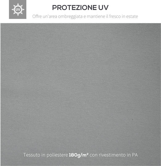 Outsunny Gazebo Κάλυμμα για Κιόσκι Γκρι 3x4m