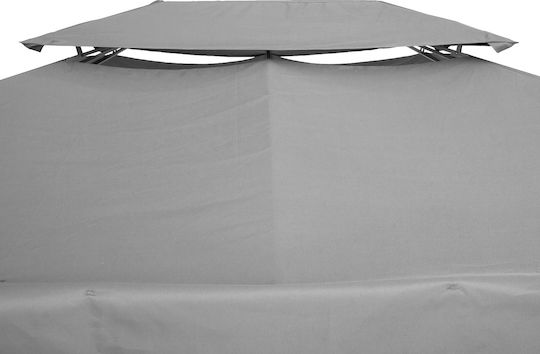 Outsunny Gazebo Κάλυμμα για Κιόσκι Γκρι 3x4m