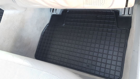 Refref Set of Front and Rear Mats 4pcs Tray Type for Mercedes-Benz S 1998-2005 Black