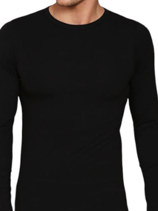 Berrak Men's Undershirt Long-sleeved BLACK