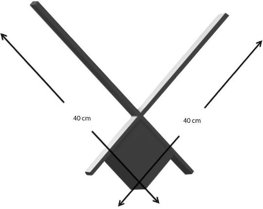 Megapap Division Lamp Wall with Integrated LED Black 5x40cm