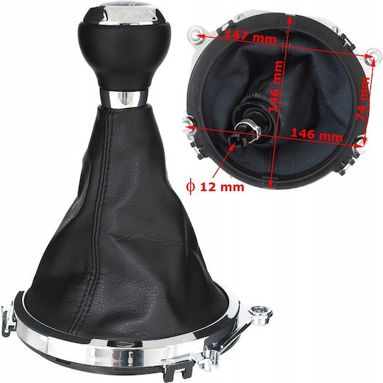 Me Premium Πόμολο Ταχυτήτων για Audi TT Kia Roadster Mini Roadster Smart Roadster 2006-2014 Μαύρο