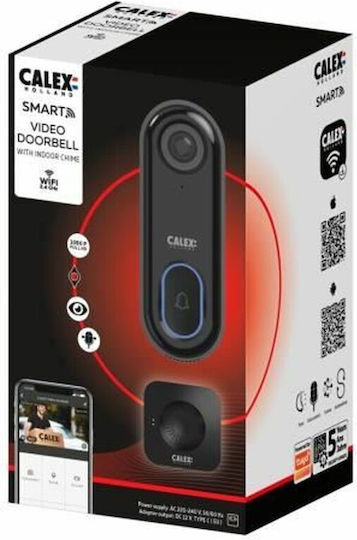BigBuy Clopoțel De Ușă Wi-Fi Negru