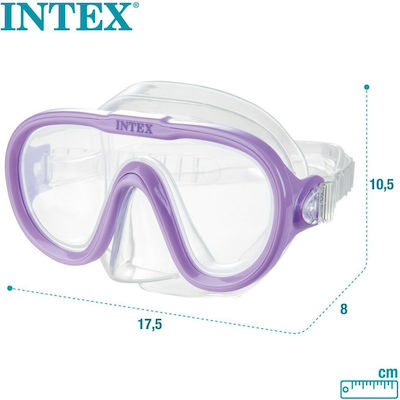 Intex Diving Mask with Breathing Tube Scan in Purple color