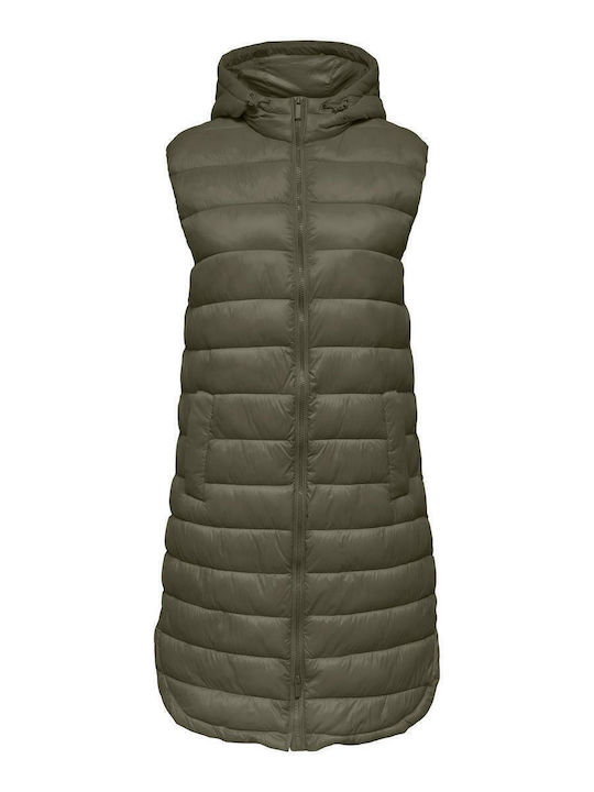 Melody Women's Short Puffer Jacket for Winter Khaki