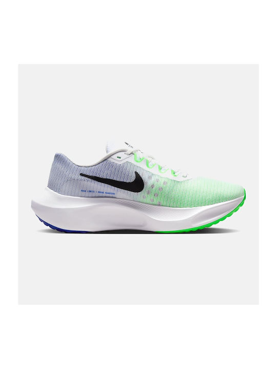 Zoom Fly 5 Sport Shoes Running White / Green Strike / Racer Blue / Black