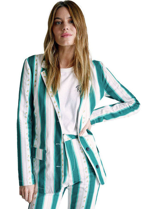 RVCA Z3JKRARVF1 Women's Waisted Blazer Green Z3JKRARVF1-2882