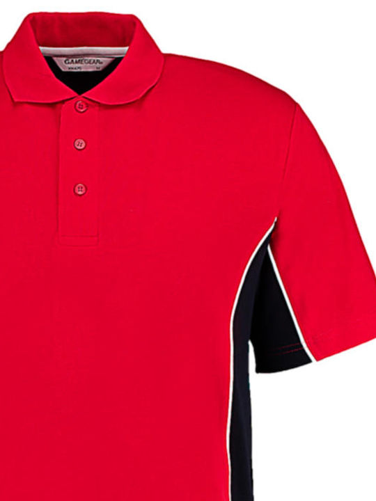 Kustom Kit Men's Short Sleeve Promotional Blouse Red/Navy/White