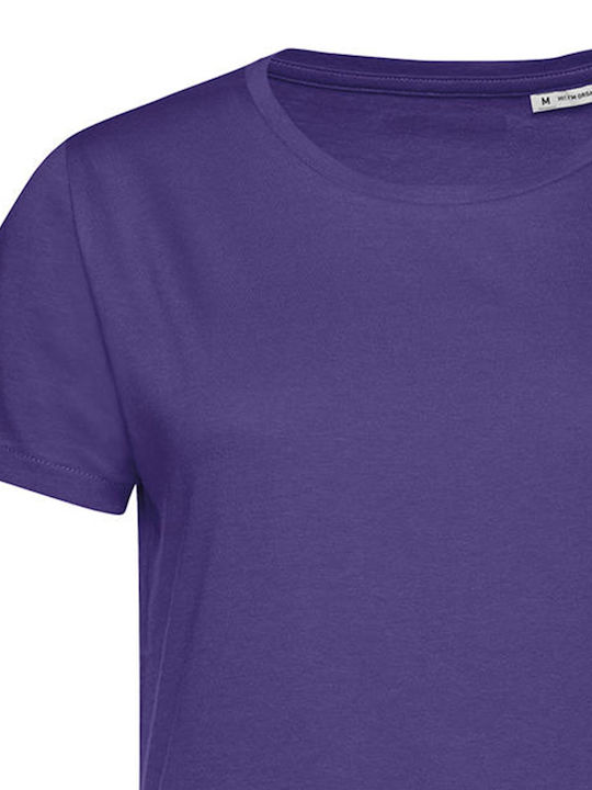 B&C E150 Women's Short Sleeve Promotional T-Shirt Radiant Purple