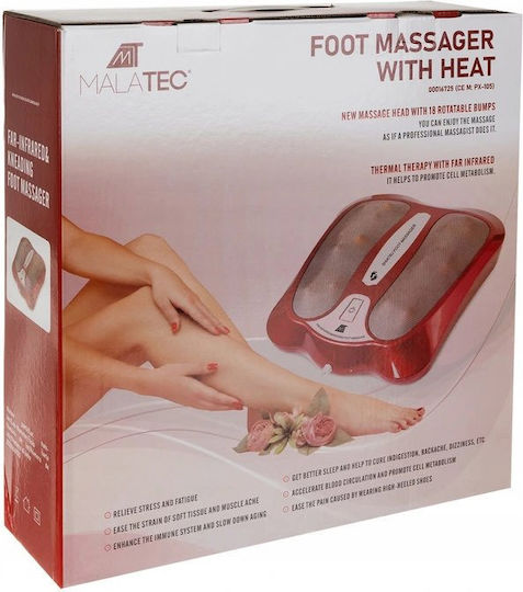 Malatec Συσκευή Μασάζ Shiatsu για τα Πόδια με Υπέρυθρη Θερμότητα και Δόνηση
