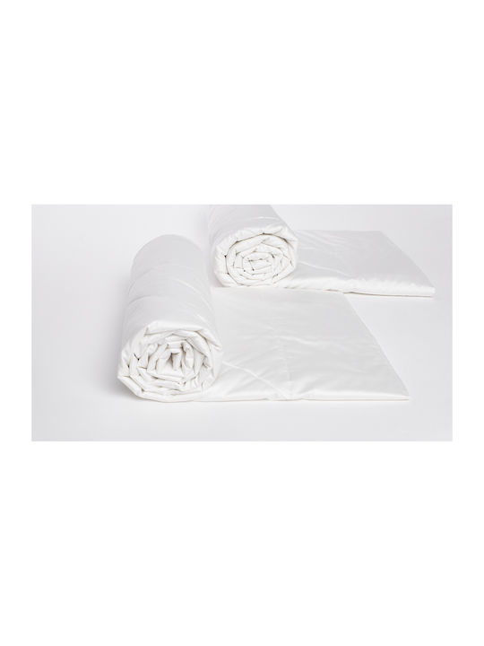 Valeria Home Set De Husă De Pătură Simplu Mătase 160x220cm Bej 190 GSM