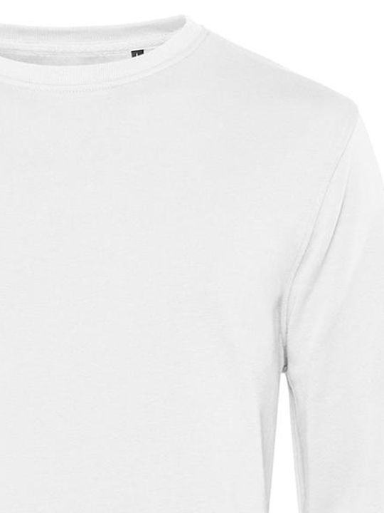 B&C Men's Long Sleeve Promotional Sweatshirt White