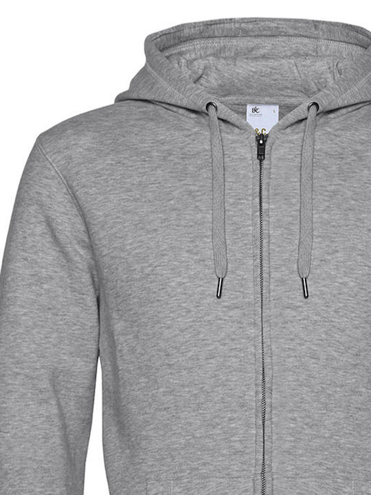 B&C King Men's Long Sleeve Promotional Sweatshirt Heather Grey