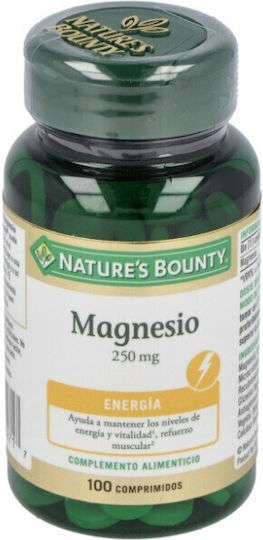 Nature's Bounty Magnesium 250mg 100 Tablets