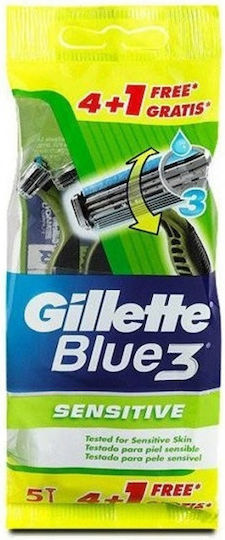 Gillette Blue 3 Sensitive mit & Gleitstreifen für empfindliche Haut 4Stück