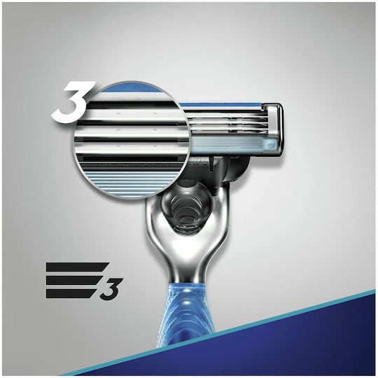 Gillette Mach 3 Start Ξυραφάκι με Ανταλλακτικές Κεφαλές 3 Λεπίδων & Λιπαντική Ταινία 3τμχ