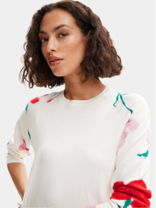 Desigual Women's Long Sleeve Pullover White