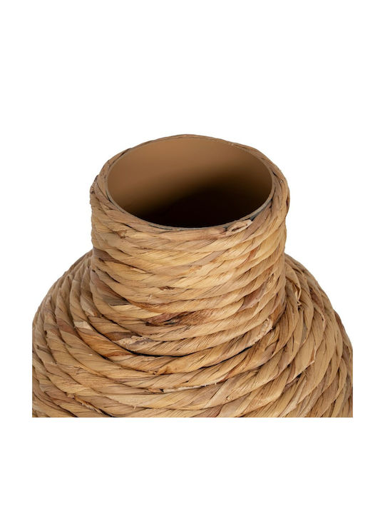 BigBuy Decorative Vase Wicker Beige 21x32x31cm 1pcs