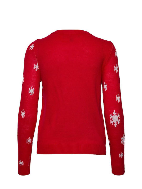 Vero Moda Men's Long Sleeve Sweater Chinese Red