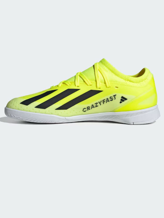 Adidas Παιδικά Ποδοσφαιρικά Παπούτσια X Crazyfast League Innenbereich Yellow 2 / Core Black / Cloud White