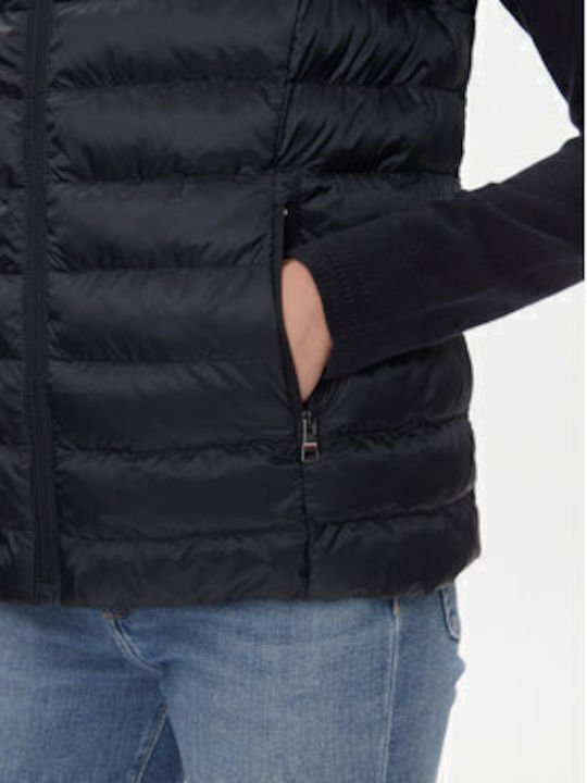 Kurz Damen Ärmellos Puffer Jacke für Winter Dark Blue