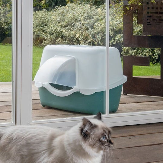 Stefanplast Tres Chic Outdoor Cat Toilet Closed Beige L56 x W54.5 x H39cm