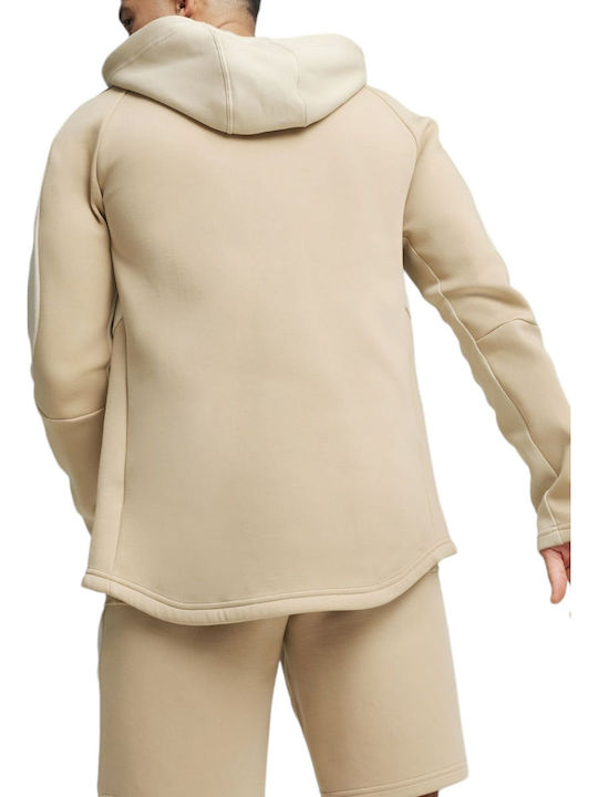 Puma Evostripe Men's Sweatshirt Jacket with Hood Beige